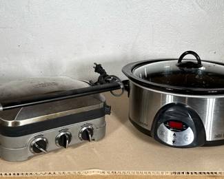 (2pc) CUISINART GRIDDLER AND CROCK-POT SMART-POT SLOW COOKER