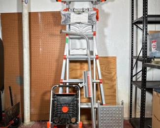 (6pc) LITTLE GIANT ALUMINUM MULTI-POSITION LADDER WITH ACCESSORIES