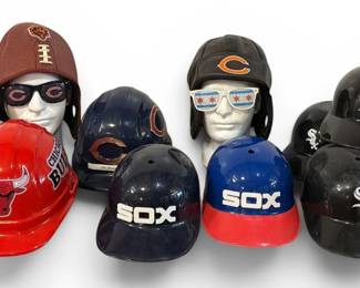 Collection Souvenir Sports Helmets and Hats, Chicago Sports