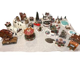 Large Collection Vintage Christmas Village Department 56, LEMAX