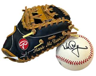 Autographed MARK MCGWIRE Baseball 500 Home Run Club