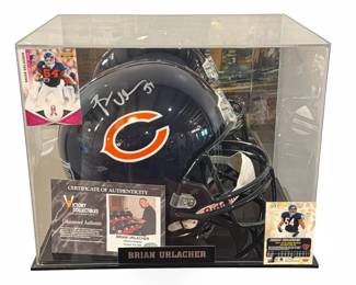 Authentic Autographed BRIAN URLACHER Chicago Bears Football Helmet