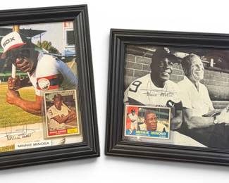 Two Chicago White Sox MINNIE MINOSO Autographed Photographs