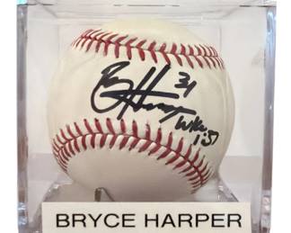 Autographed BRYCE HARPER Baseball w/ COA