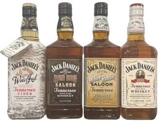 Collection JACK DANIELS Whisky and Liqueur Bottles