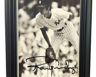 RON GUIDRY Autographed Framed Picture, NEW YORK YANKEES