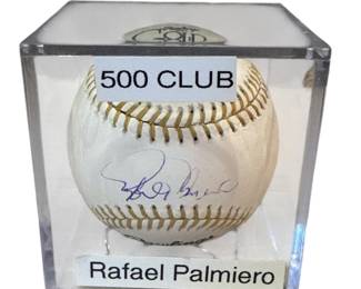 Autographed RAFAEL PALMEIRO Baseball, 500 Home Run Club/Gold Glove Award Ball