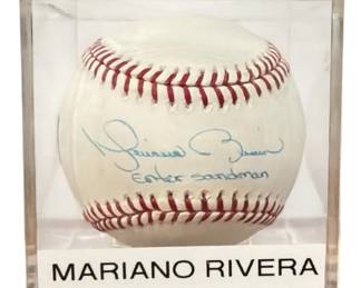 Authentic Autographed MARIANO RIVERA "Enter Sandman" Baseball w/COA
