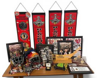 Large Collection Chicago Blackhawks Stanley Cup Champion Memorabilia