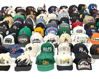 Vintage MLB, NFL, Collegiate Sports Hats, 80+