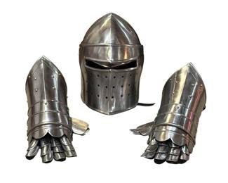 Medieval Armor Cosplay Helmet and Gloves 
