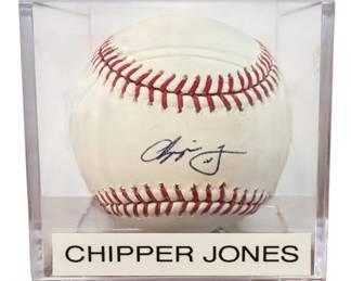 Autographed CHIPPER JONES Baseball w/ COA