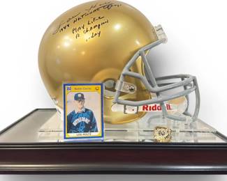 Authentic Autographed LOU HOLTZ Notre Dame Football 1988 Champions Football w/ COA