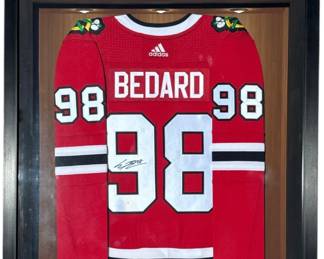 Authentic CONNOR BEDARD Autographed CHICAGO BLACKHAWKS Adidas Hockey Jersey