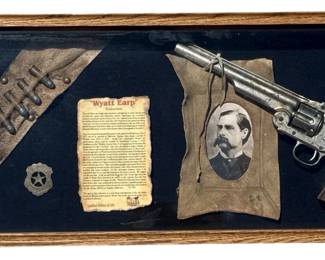Limited Edition WYATT EARP Replica Western Memorabilia Shadow Box 