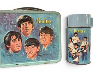 1965 Aladdin THE BEATLES Lunchbox with Thermos