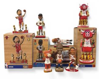 Collection of CHICAGO BULLS Basketball Bobble Heads