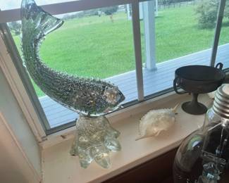 AMAZING VINTAGE MURANO GLASS FISH SCULPTURE!