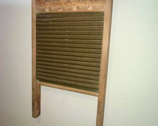 OLD BRASS WASHBOARD