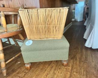 BAMBOO BASKET, OTTOMAN