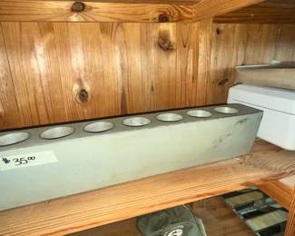 PAIR OF LONG SUGAR MOLDS (CANDLE HOLDERS)