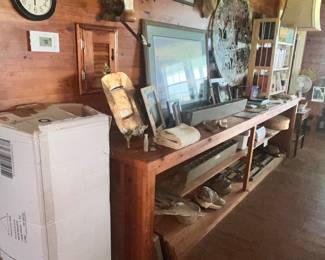 VERY LONG CUSTOM PINE COUNTER