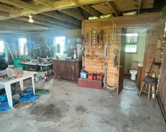 INSIDE THE LARGE WORK SHED