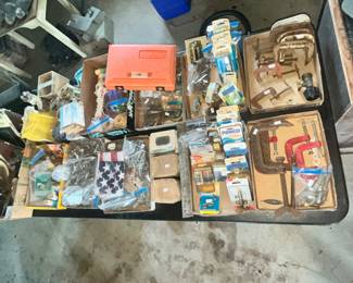 TABLE FULL OF HAND TOOLS & MORE