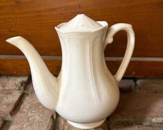 080 federalistironstonewhitecoffeeteapot