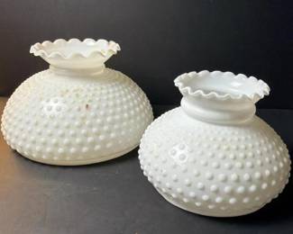 187 vintagepairhobnailwhiltemilkglassl