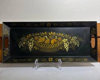 299 vintagehandpaintedmetalservingtray