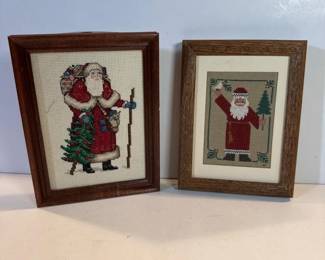 109 smallframedstitchedsantacrossstitch