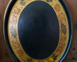 272 handpaintedovaltolewaretraybyfranc
