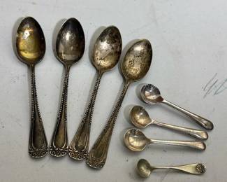 304 smallvintagesilverplatedteaspoons