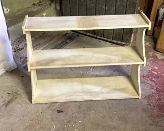 145 threetierwallmountedwhitewoodenshe