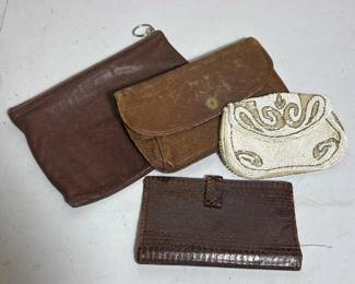 247 vintageleatherbeadedpursesandwallet