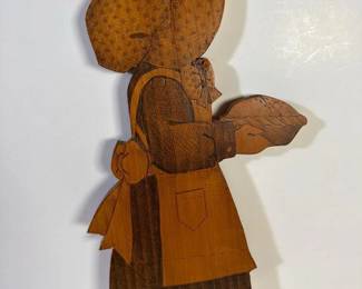 115 vintagewoodensunbonnetsuefolkartwa