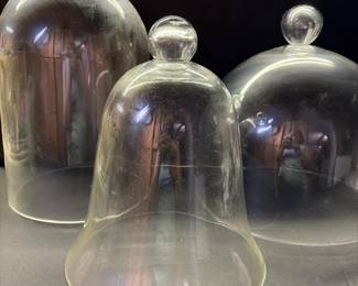 173 setof3extralargeglassbelljardome