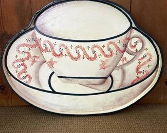 003 vintagehandpaintedtolewarewoodentra
