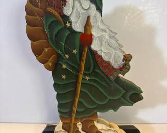 286 handpaintedwoodenwindysantafigurine
