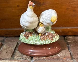 124 italianpaintedceramicpartridgefamily
