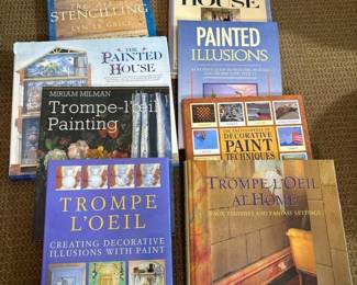 035 lotof8booksonpaintingandstencilin
