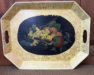 058 18x14vintagenashcohandpaintedmeta