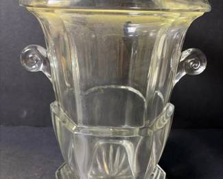 181 largeheavypressedglassicebucketvas