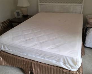 Excellent queen size bed wicker headboard
