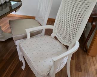 5 wicker back chairs