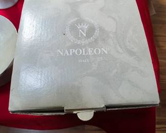 Napoleon Authentic Capodimonte Porcelain Flower Rose Red Decor Italy