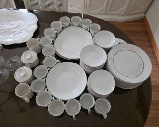 International ironstone, silver elegance pattern, Salem England