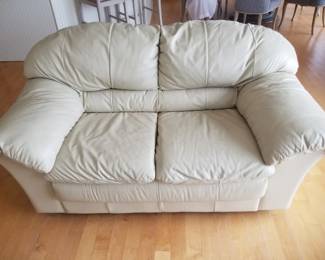 Leather loveseat
