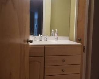 Bath vanity; mirror; vanity lights